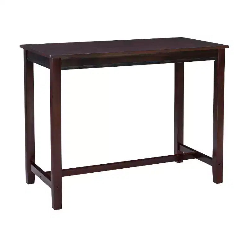 Counter Height Pub Table, Rubberwood Frame, MDF Top, 47.25"L x 23.75"W x 36"H, Seats 4, Holds up to 100 lbs