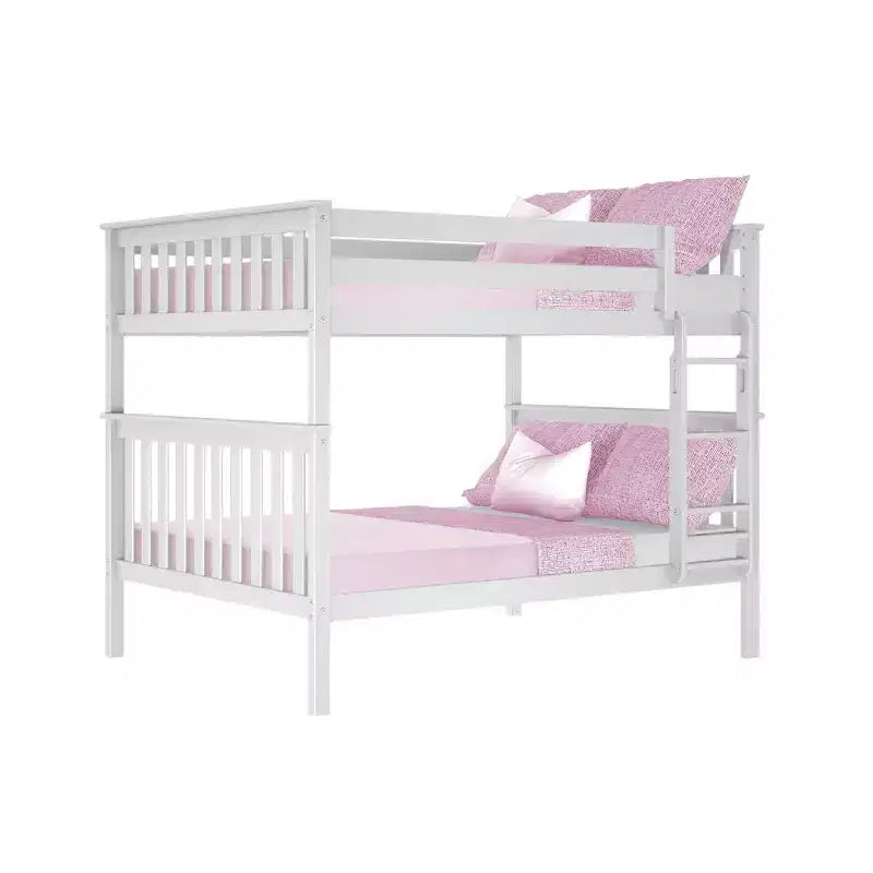 Full over Full Bunk Bed for Kids, Solid Pine Wood, No Box Spring Needed, 81.5"L x 57.5"W x 65"H, 400 lbs per Bunk