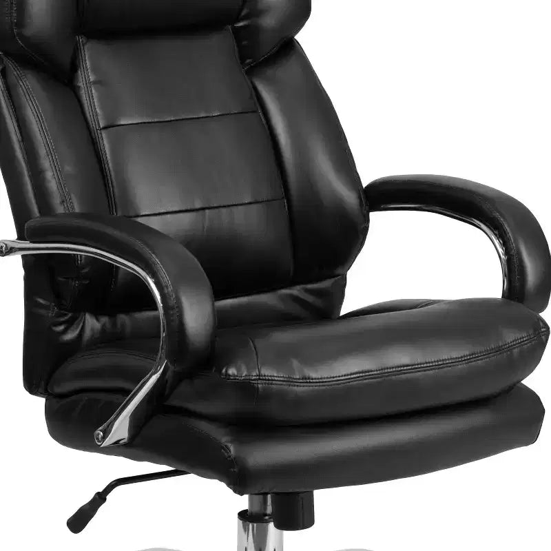 Big & Tall Executive Swivel Office Chair with Loop Arms, 500 lbs Capacity, Seat 22"W x 22"D