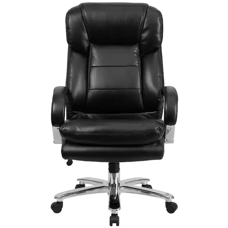 Big & Tall Executive Swivel Office Chair with Loop Arms, 500 lbs Capacity, Seat 22"W x 22"D