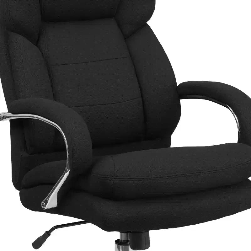 Big & Tall Executive Swivel Office Chair with Loop Arms, 500 lbs Capacity, Seat 22"W x 22"D
