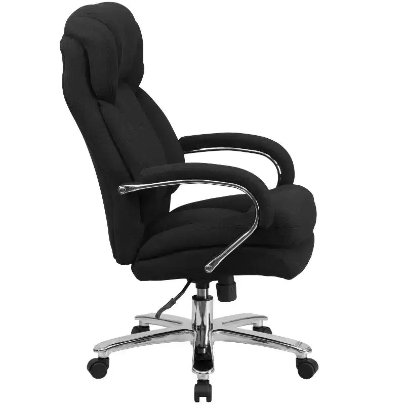 Big & Tall Executive Swivel Office Chair with Loop Arms, 500 lbs Capacity, Seat 22"W x 22"D