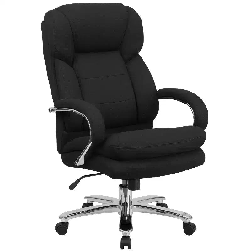Big & Tall Executive Swivel Office Chair with Loop Arms, 500 lbs Capacity, Seat 22"W x 22"D