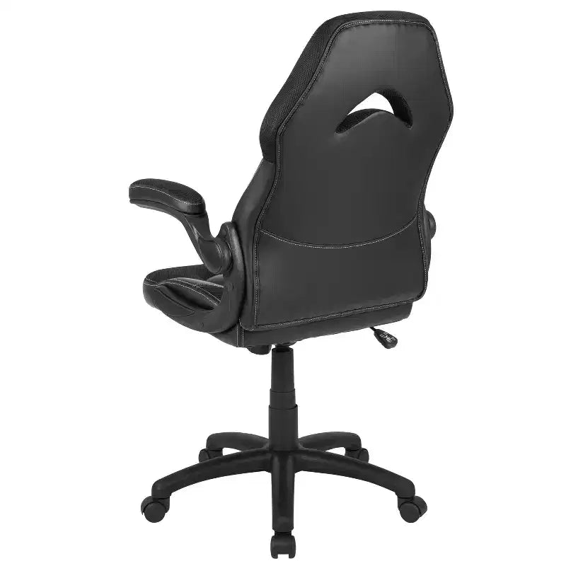 Gaming Chair Racing Style with Flip-Up Arms, Adjustable Height, Seat 20"W x 19"D, Holds up to 250 lbs