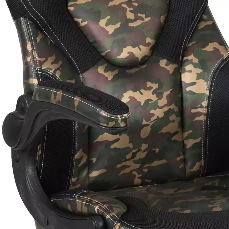 Gaming Chair Racing Style with Flip-Up Arms, Adjustable Height, Seat 20"W x 19"D, Holds up to 250 lbs
