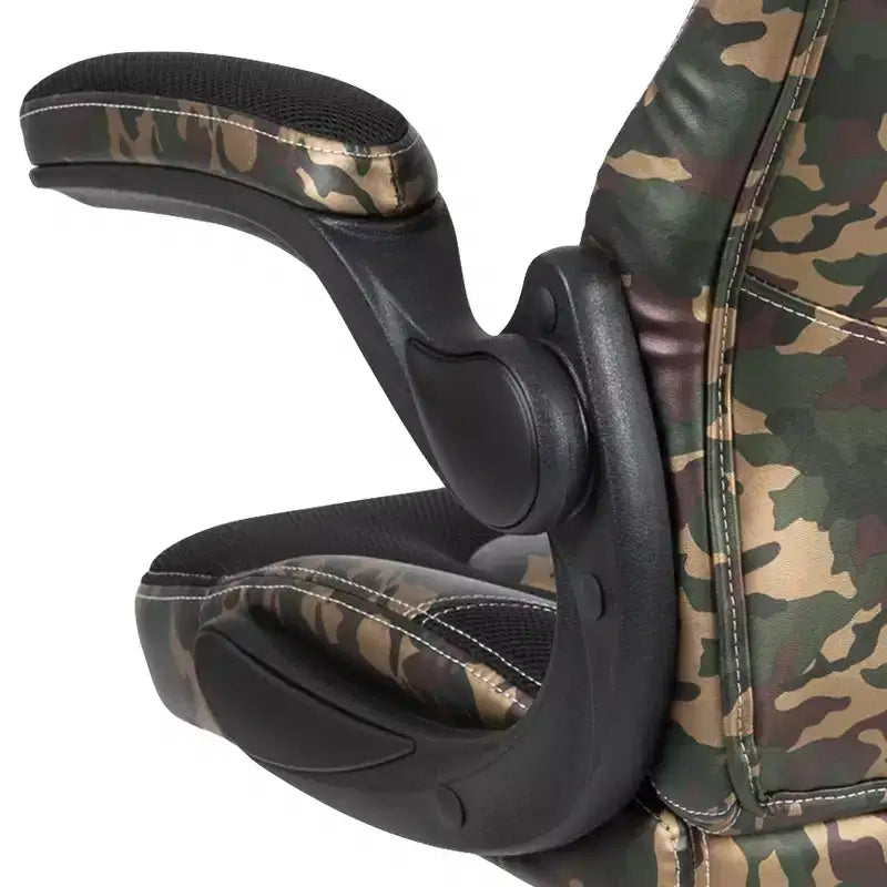 Gaming Chair Racing Style with Flip-Up Arms, Adjustable Height, Seat 20"W x 19"D, Holds up to 250 lbs