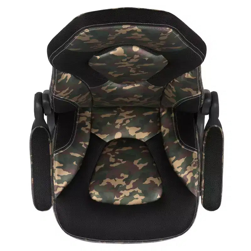 Gaming Chair Racing Style with Flip-Up Arms, Adjustable Height, Seat 20"W x 19"D, Holds up to 250 lbs
