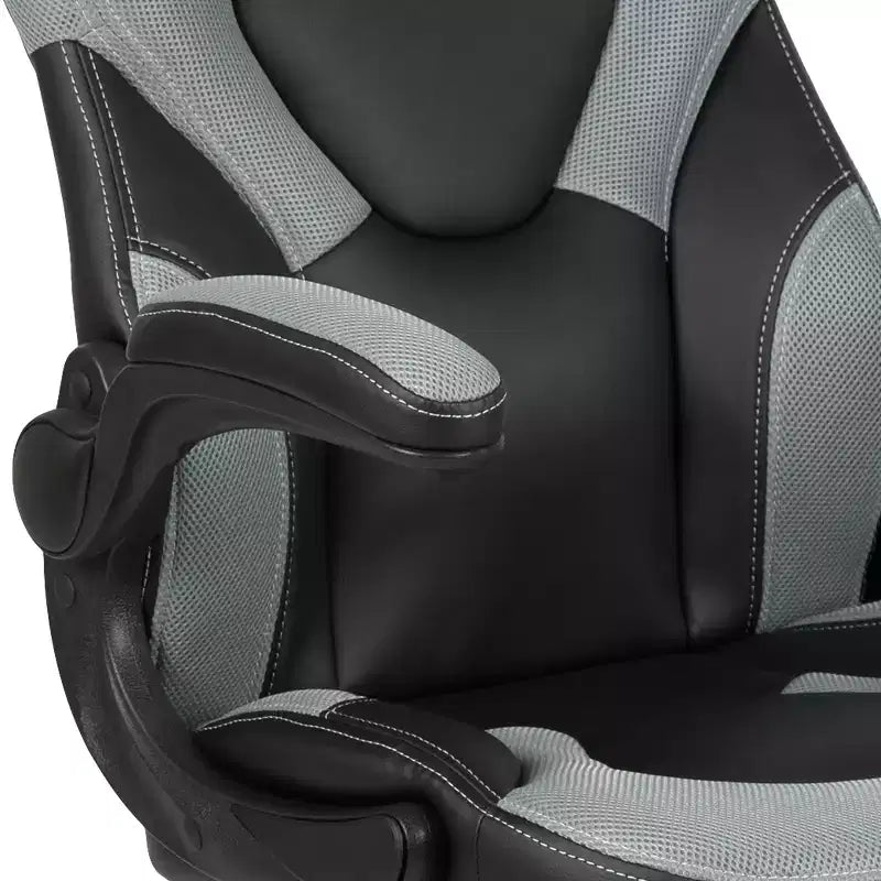 Gaming Chair Racing Style with Flip-Up Arms, Adjustable Height, Seat 20"W x 19"D, Holds up to 250 lbs