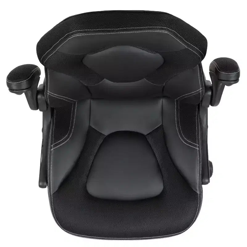 Gaming Chair Racing Style with Flip-Up Arms, Adjustable Height, Seat 20"W x 19"D, Holds up to 250 lbs