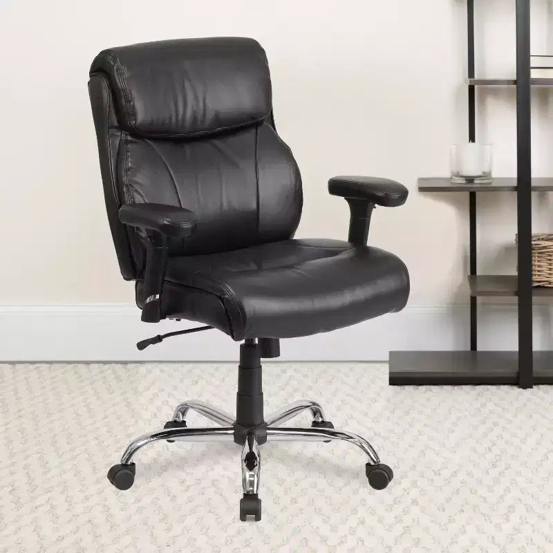 Big & Tall Swivel Ergonomic Task Office Chair with Adjustable Arms, 400 lbs Capacity, Seat 22"W x 19.5"D