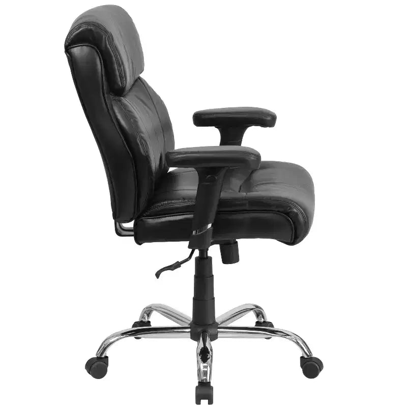 Big & Tall Swivel Ergonomic Task Office Chair with Adjustable Arms, 400 lbs Capacity, Seat 22"W x 19.5"D