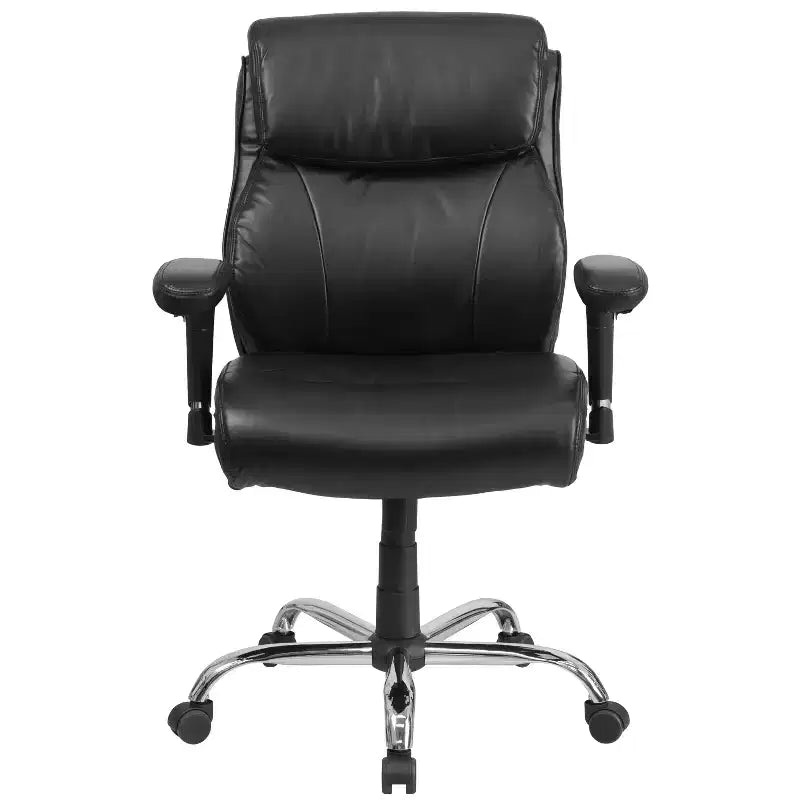 Big & Tall Swivel Ergonomic Task Office Chair with Adjustable Arms, 400 lbs Capacity, Seat 22"W x 19.5"D