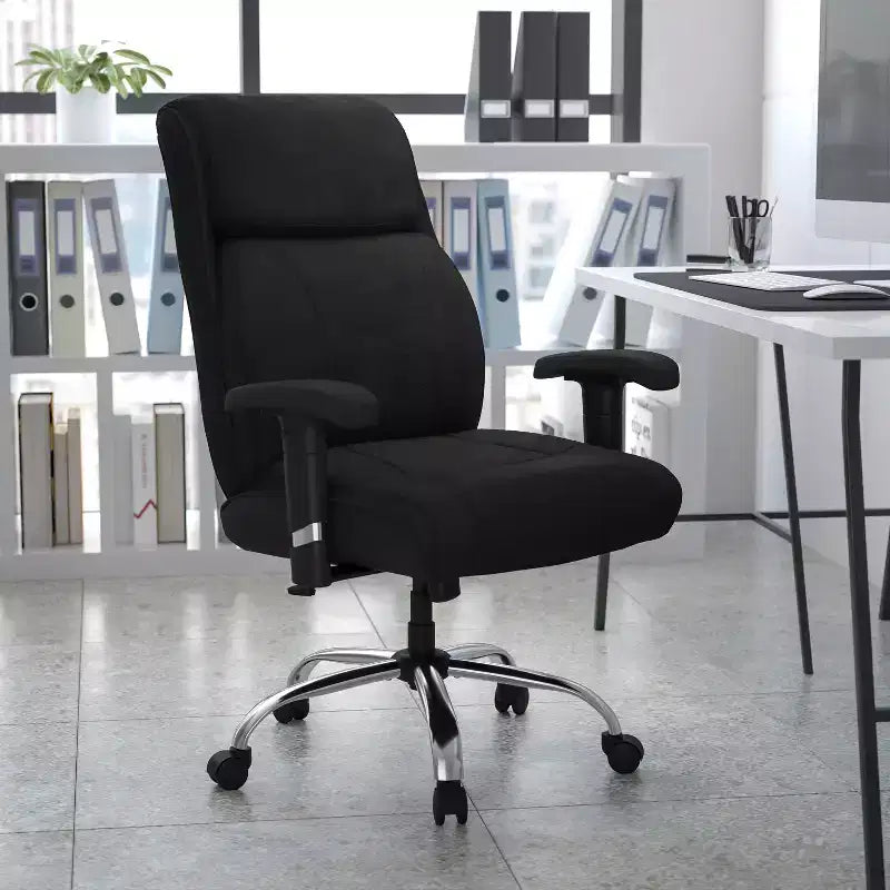 Big & Tall Swivel Ergonomic Task Office Chair with Adjustable Arms, 400 lbs Capacity, Seat 22"W x 19.5"D