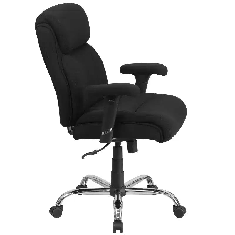 Big & Tall Swivel Ergonomic Task Office Chair with Adjustable Arms, 400 lbs Capacity, Seat 22"W x 19.5"D
