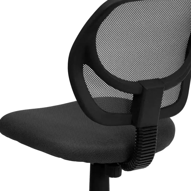 Low Back Mesh Swivel Task Office Chair, Armless, Seat 17.5"W x 16.25"D, Holds up to 250 lbs