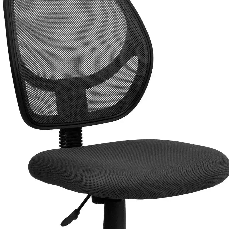 Low Back Mesh Swivel Task Office Chair, Armless, Seat 17.5"W x 16.25"D, Holds up to 250 lbs