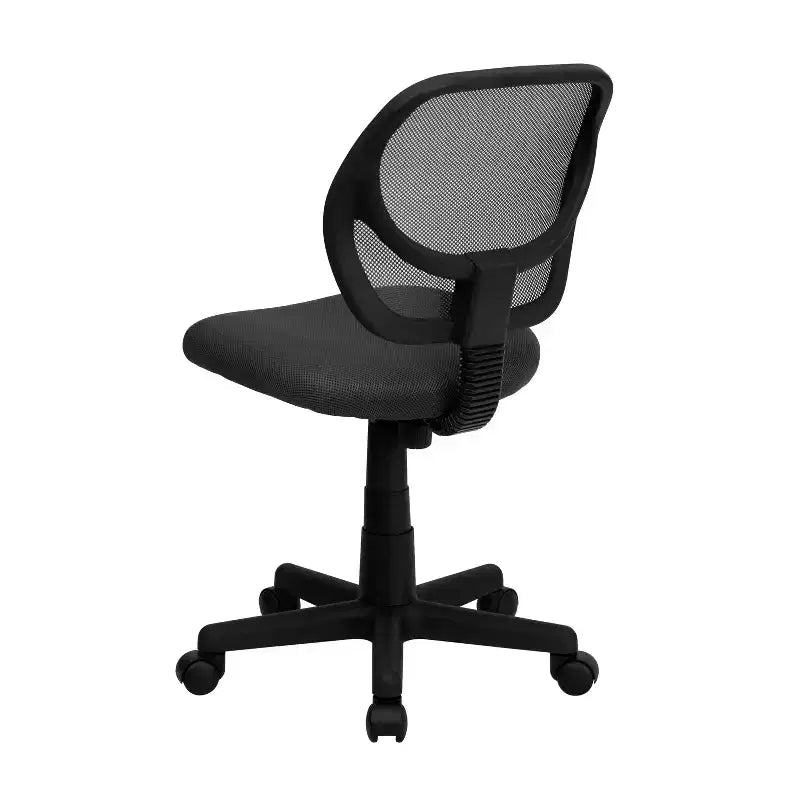 Low Back Mesh Swivel Task Office Chair, Armless, Seat 17.5"W x 16.25"D, Holds up to 250 lbs