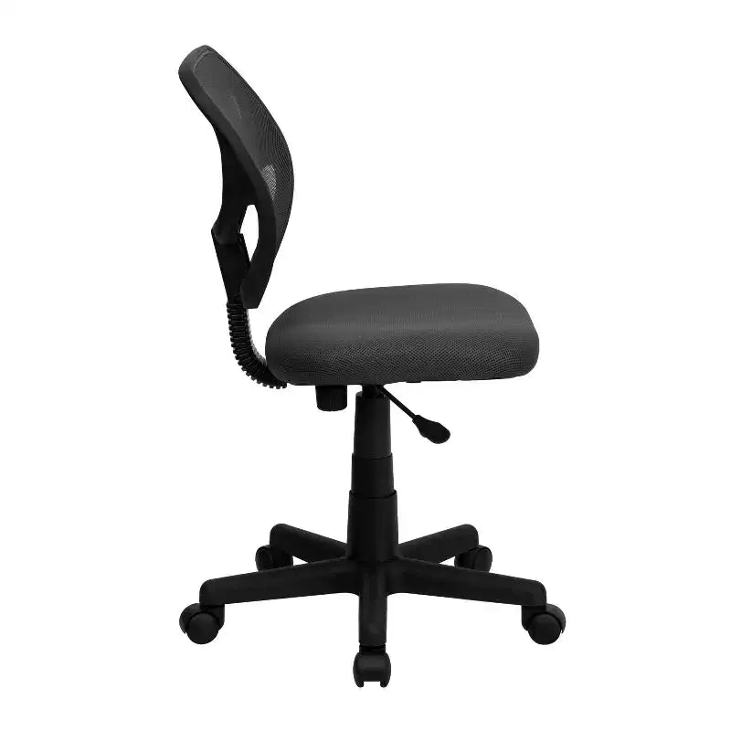 Low Back Mesh Swivel Task Office Chair, Armless, Seat 17.5"W x 16.25"D, Holds up to 250 lbs