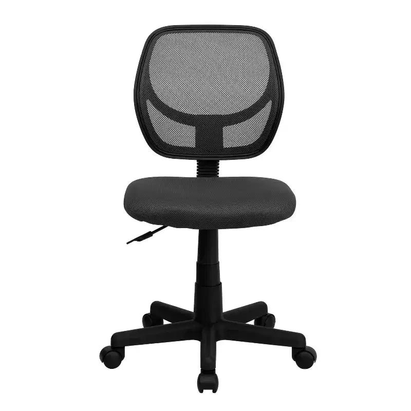 Low Back Mesh Swivel Task Office Chair, Armless, Seat 17.5"W x 16.25"D, Holds up to 250 lbs