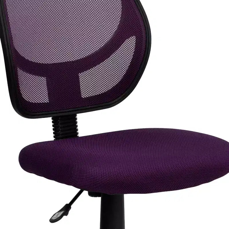 Low Back Mesh Swivel Task Office Chair, Armless, Seat 17.5"W x 16.25"D, Holds up to 250 lbs