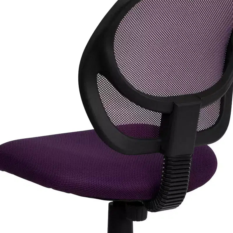 Low Back Mesh Swivel Task Office Chair, Armless, Seat 17.5"W x 16.25"D, Holds up to 250 lbs