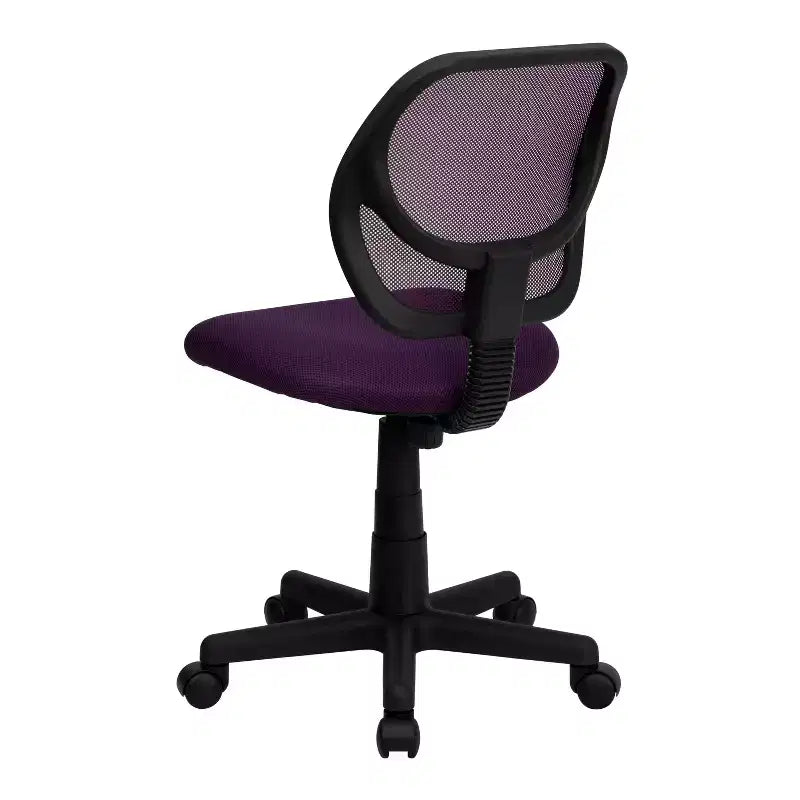 Low Back Mesh Swivel Task Office Chair, Armless, Seat 17.5"W x 16.25"D, Holds up to 250 lbs