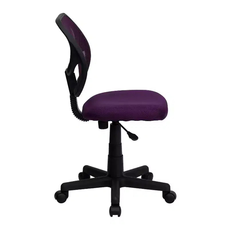Low Back Mesh Swivel Task Office Chair, Armless, Seat 17.5"W x 16.25"D, Holds up to 250 lbs
