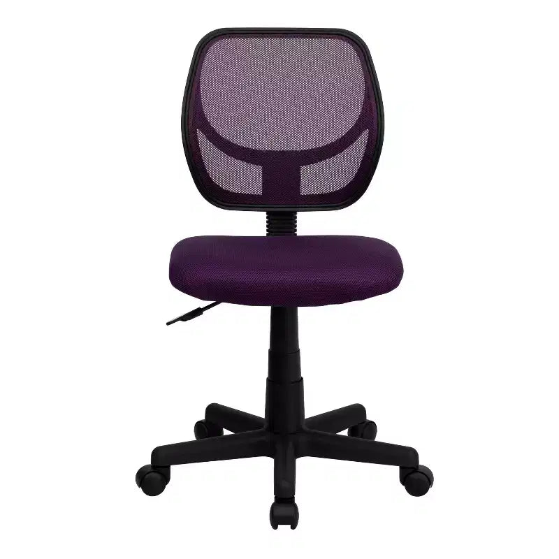 Low Back Mesh Swivel Task Office Chair, Armless, Seat 17.5"W x 16.25"D, Holds up to 250 lbs