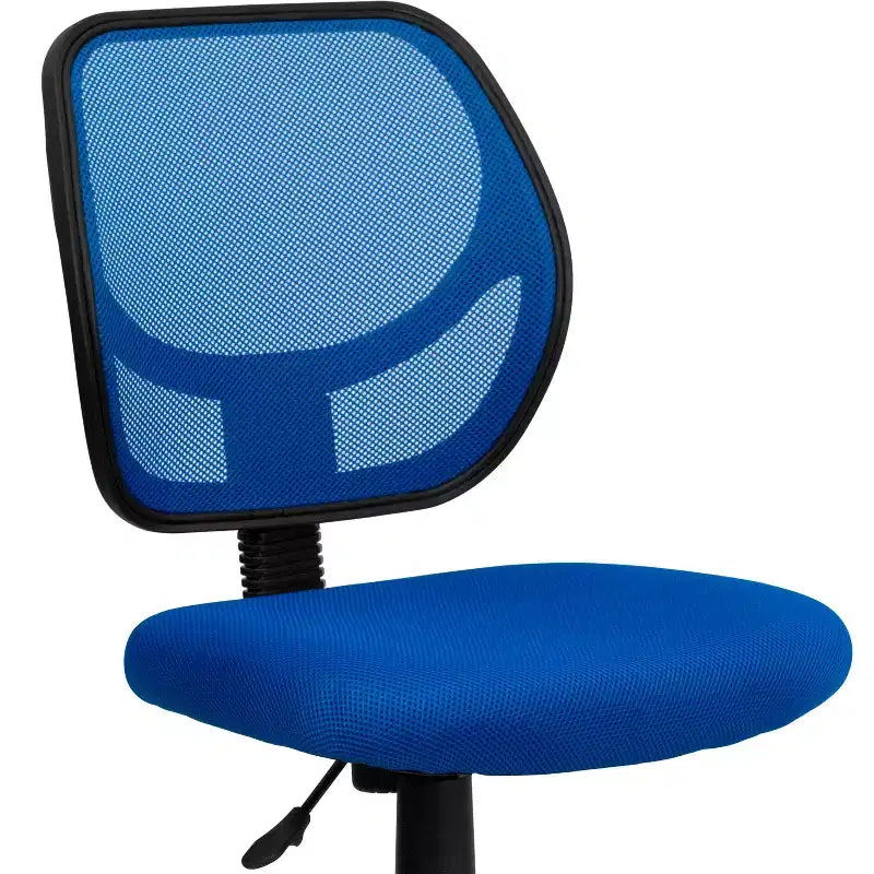Low Back Mesh Swivel Task Office Chair, Armless, Seat 17.5"W x 16.25"D, Holds up to 250 lbs