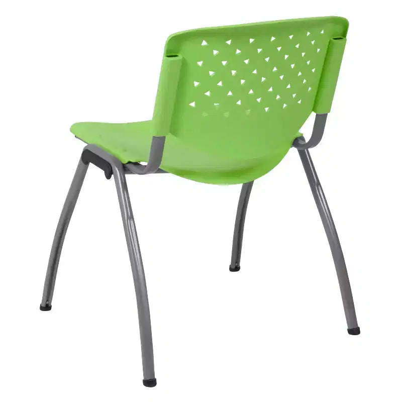 Plastic Stack Chair with Powder Coated Frame, Stackable up to 25, Seat 18"W x 17"D, Holds up to 880 lbs