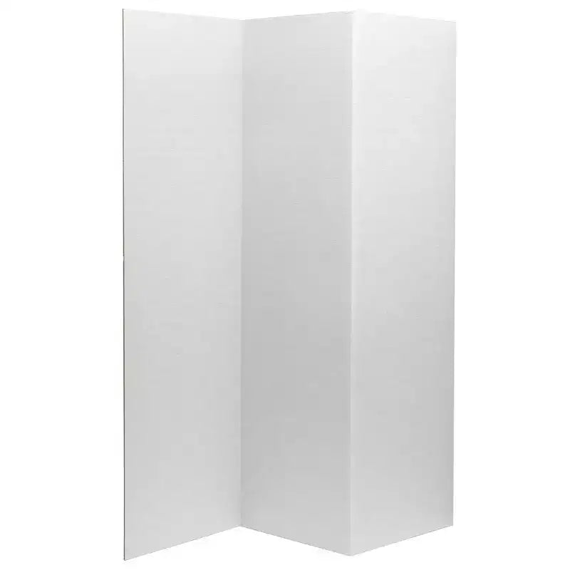 3-Panel Cardboard Room Divider, 72"H x 53.25"W, Foldable, No Assembly Required