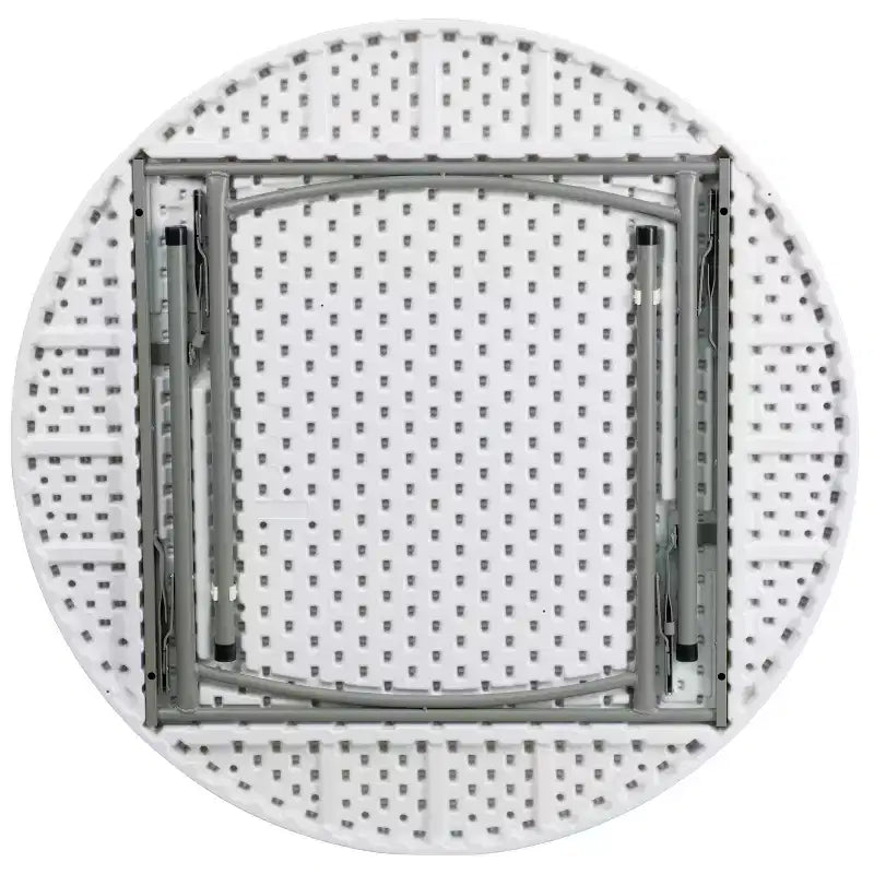 48-Inch Round Plastic Folding Table – Seats up to 6, 500 lb Capacity