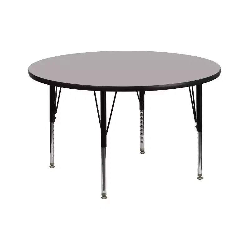 Emma and Oliver 42 Round HP Laminate Adjustable Preschool Activity Table