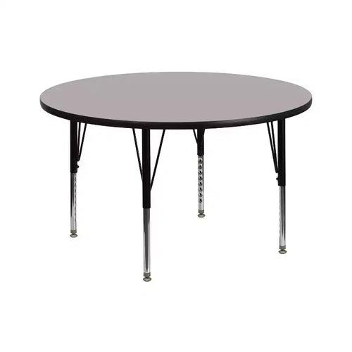 Emma and Oliver 42 Round HP Laminate Adjustable Preschool Activity Table