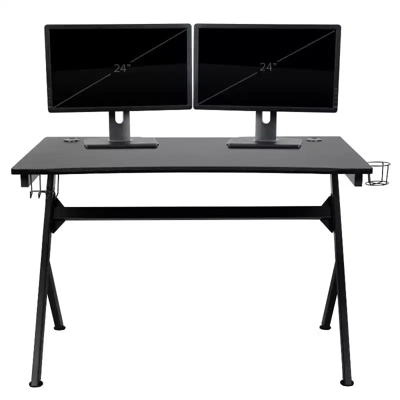 Gaming Desk 45.25" x 29" with Headphone Holder and Cable Management