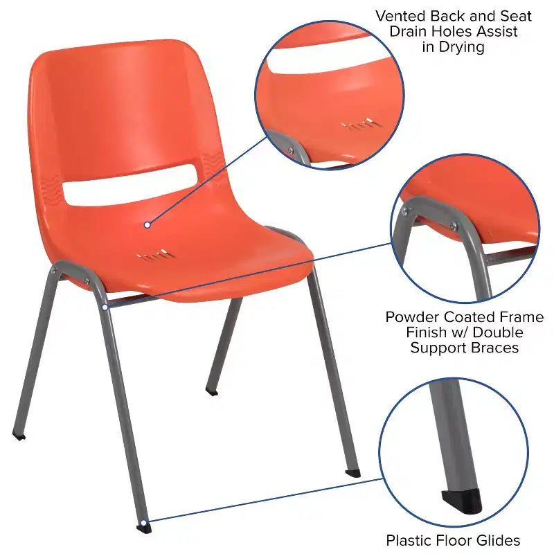 Ergonomic Shell Stack Chair – Classroom & Office Guest Seating