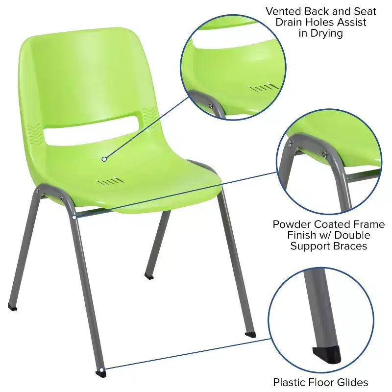 Ergonomic Shell Stack Chair – Classroom & Office Guest Seating