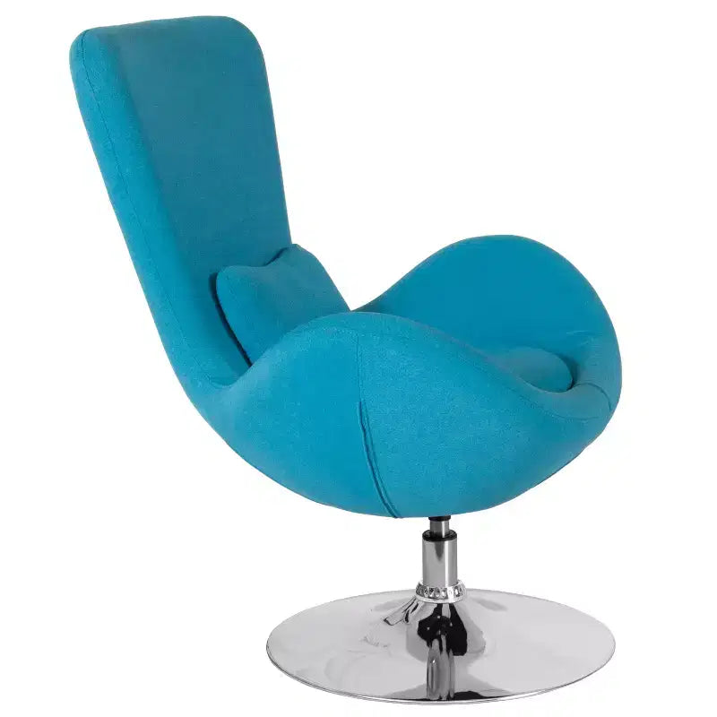 Swiveling Reception Chair with Lumbar Pillow, Upholstered, Seat 17"W x 20"D x 18"H, Holds up to 250 lbs