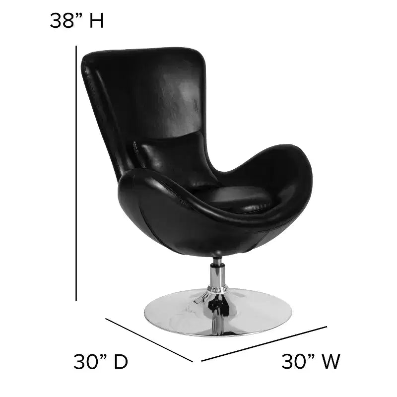Swiveling Reception Chair with Lumbar Pillow, Upholstered, Seat 17"W x 20"D x 18"H, Holds up to 250 lbs
