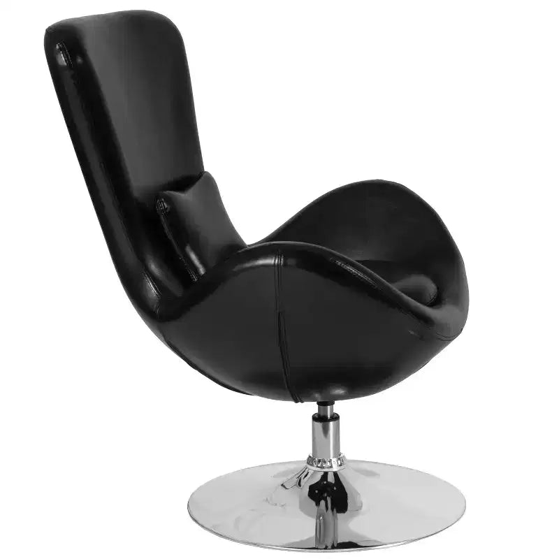 Swiveling Reception Chair with Lumbar Pillow, Upholstered, Seat 17"W x 20"D x 18"H, Holds up to 250 lbs