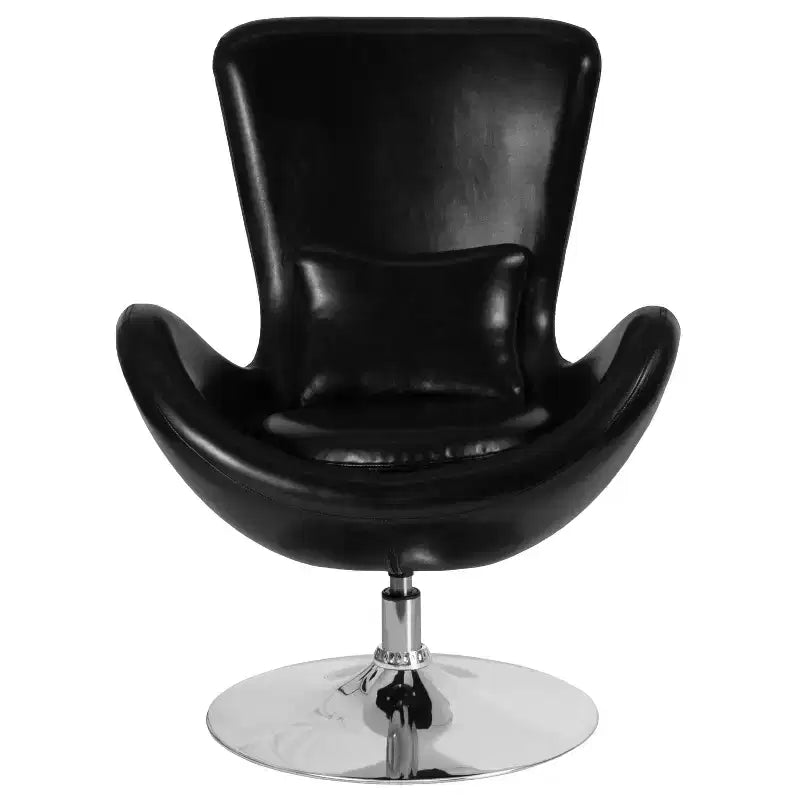 Swiveling Reception Chair with Lumbar Pillow, Upholstered, Seat 17"W x 20"D x 18"H, Holds up to 250 lbs