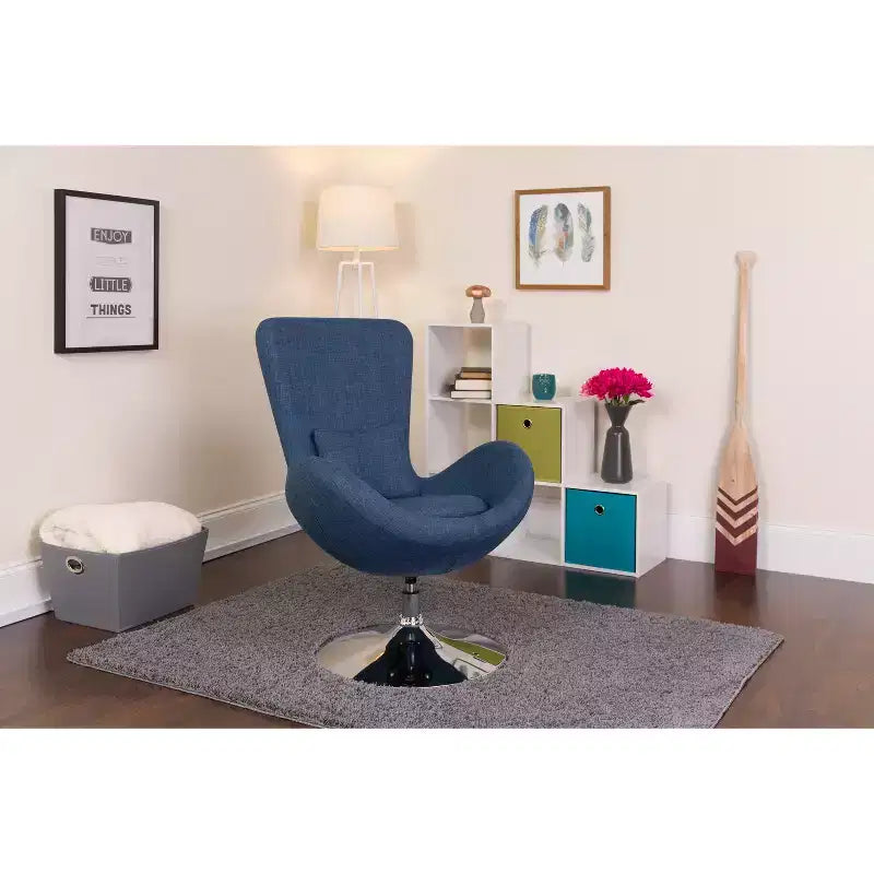 Swiveling Reception Chair with Lumbar Pillow, Upholstered, Seat 17"W x 20"D x 18"H, Holds up to 250 lbs