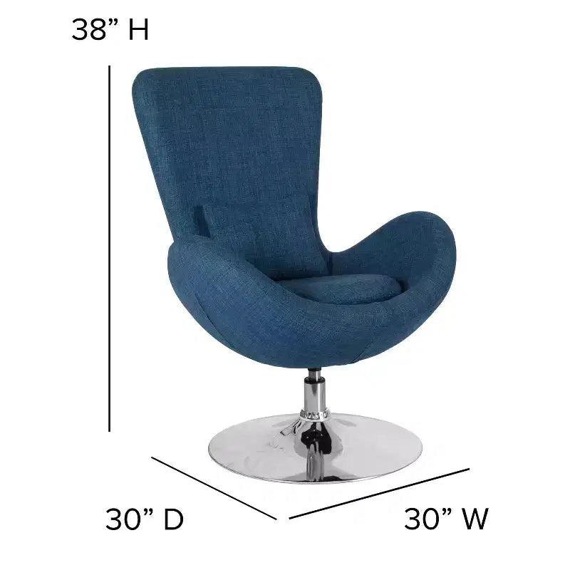 Swiveling Reception Chair with Lumbar Pillow, Upholstered, Seat 17"W x 20"D x 18"H, Holds up to 250 lbs