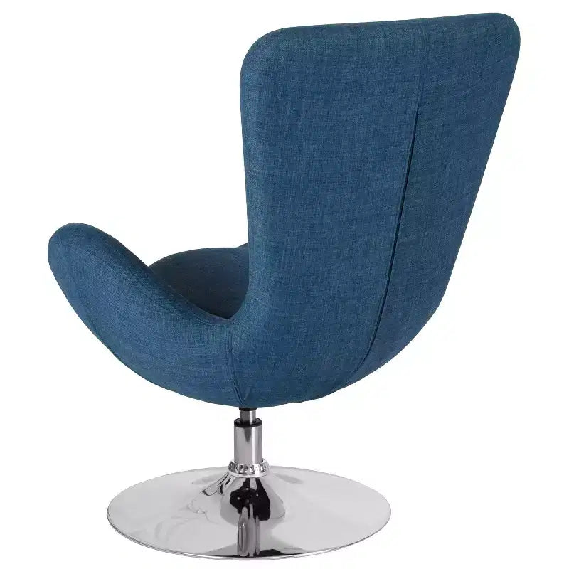 Swiveling Reception Chair with Lumbar Pillow, Upholstered, Seat 17"W x 20"D x 18"H, Holds up to 250 lbs