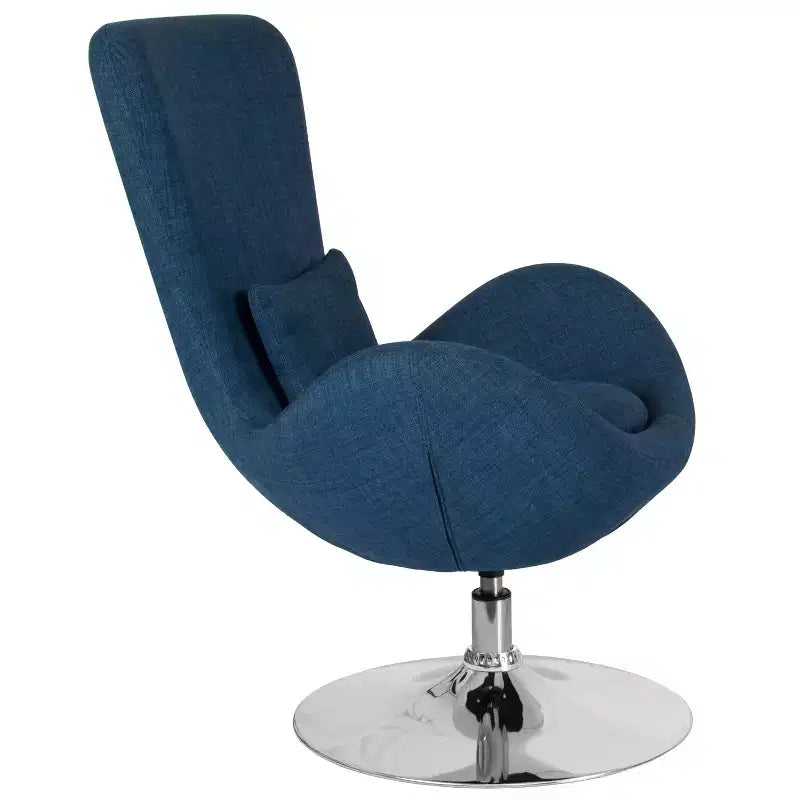 Swiveling Reception Chair with Lumbar Pillow, Upholstered, Seat 17"W x 20"D x 18"H, Holds up to 250 lbs