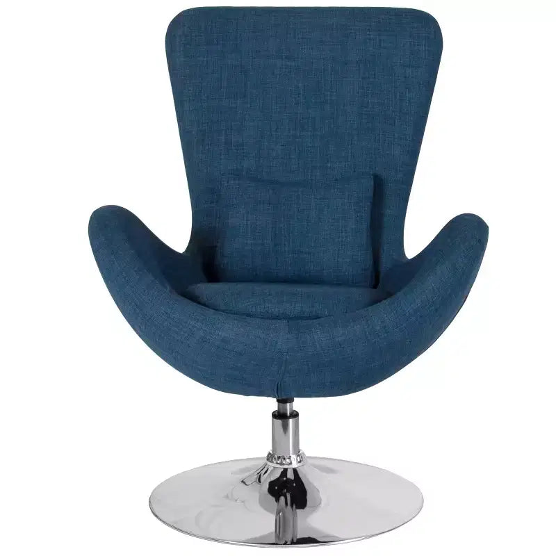 Swiveling Reception Chair with Lumbar Pillow, Upholstered, Seat 17"W x 20"D x 18"H, Holds up to 250 lbs