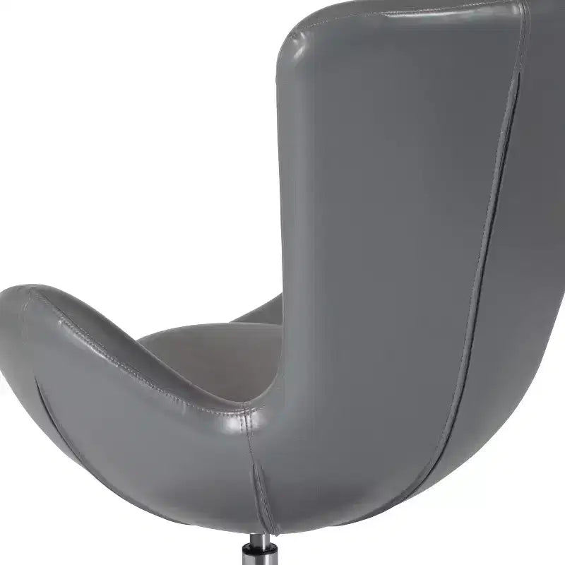 Swiveling Reception Chair with Lumbar Pillow, Upholstered, Seat 17"W x 20"D x 18"H, Holds up to 250 lbs
