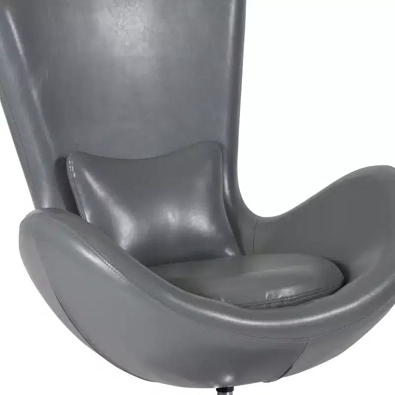 Swiveling Reception Chair with Lumbar Pillow, Upholstered, Seat 17"W x 20"D x 18"H, Holds up to 250 lbs