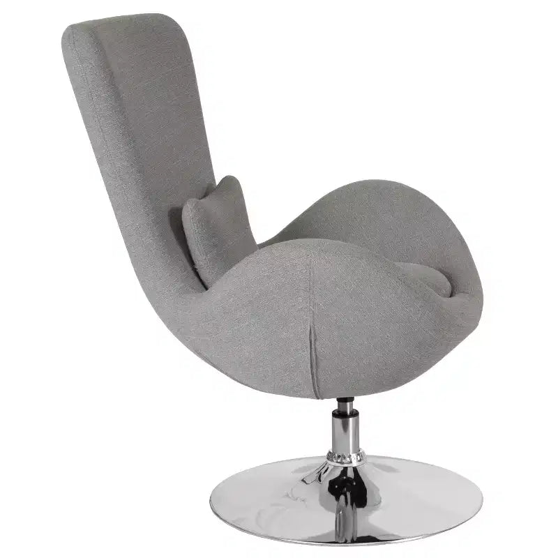 Swiveling Reception Chair with Lumbar Pillow, Upholstered, Seat 17"W x 20"D x 18"H, Holds up to 250 lbs