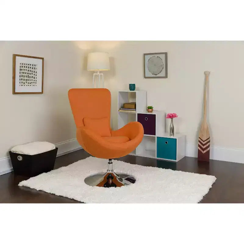 Swiveling Reception Chair with Lumbar Pillow, Upholstered, Seat 17"W x 20"D x 18"H, Holds up to 250 lbs